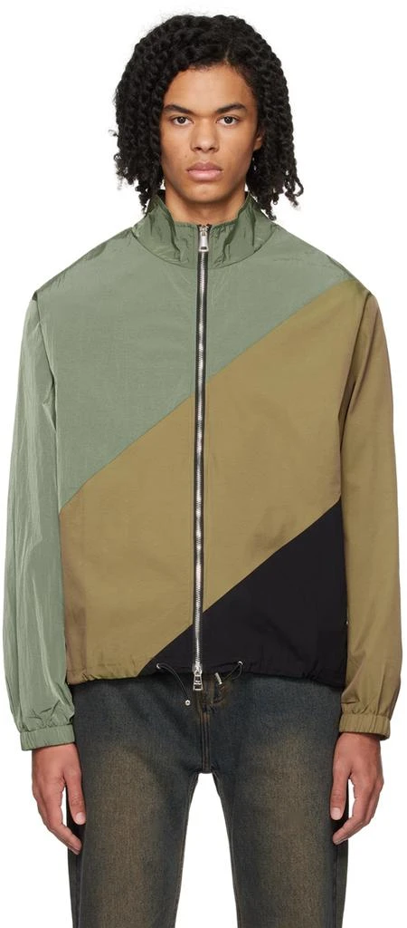 WYNN HAMLYN Khaki & Tan Chevron Bungy Jacket 1