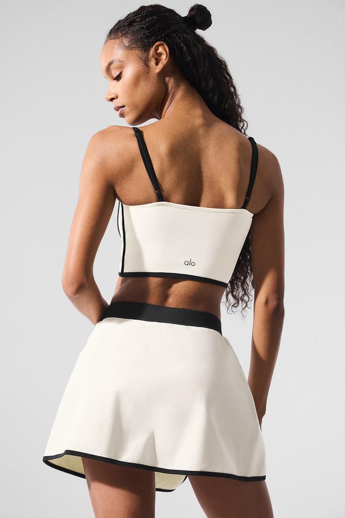 Alo Airbrush Streamlined Bra Tank - Ivory/Black - Lingerie