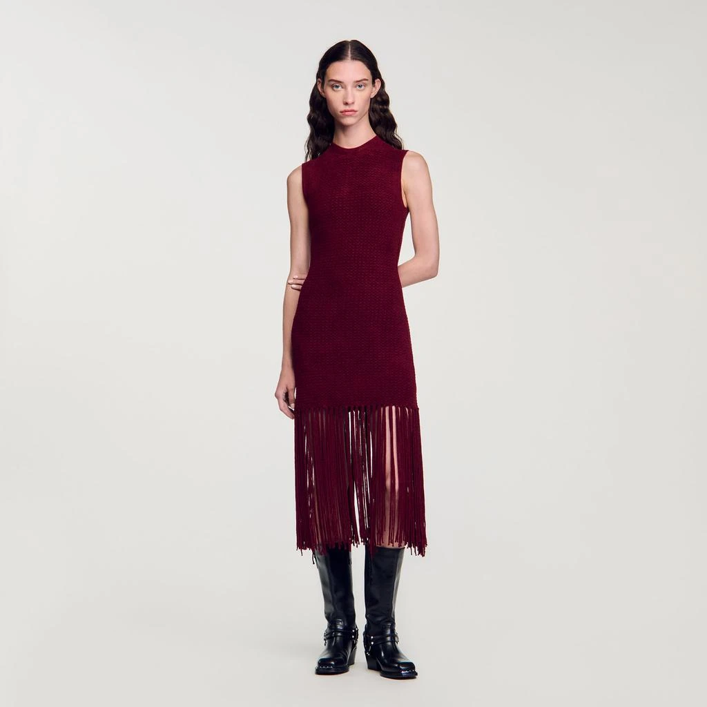 Sandro Velvet knit dress 1