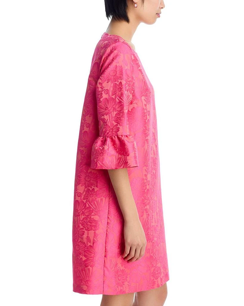 Caroline Rose Ruffle Sleeve Jacquard Dress 5
