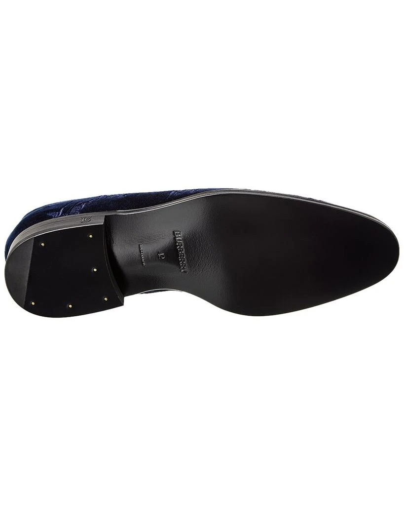 Burberry EKD Embroidered Velvet Loafer 4