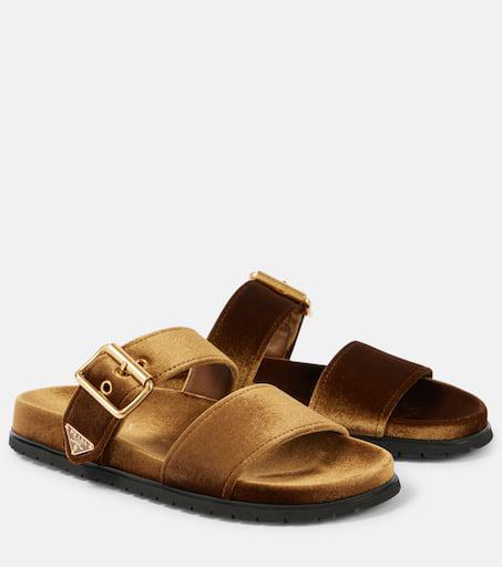 ★PRADA★ベルベット スライド Prada Velvet slides - Slippers - Free Shipping - BeyondStyle