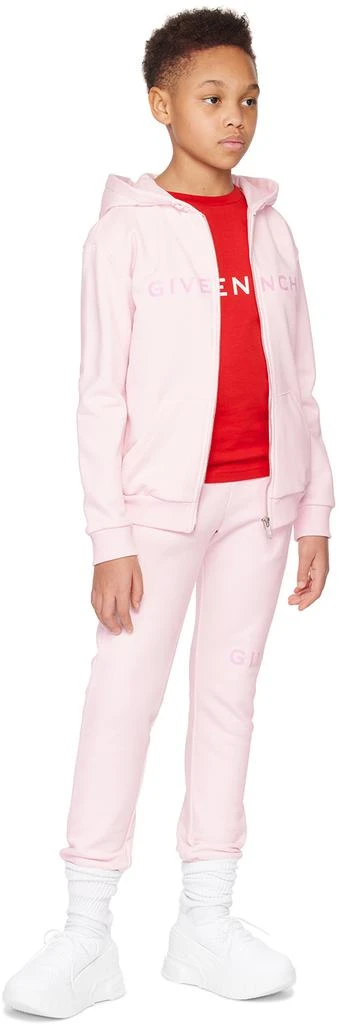 Givenchy Kids Pink Zip Hoodie 4