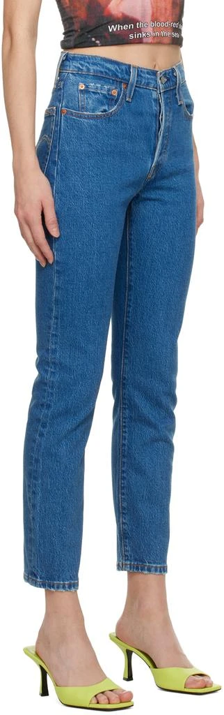 Levi's Blue 501 Original Cropped Jeans 2