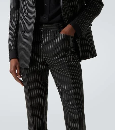 Tom Ford Dylan striped wool and silk suit pants 5