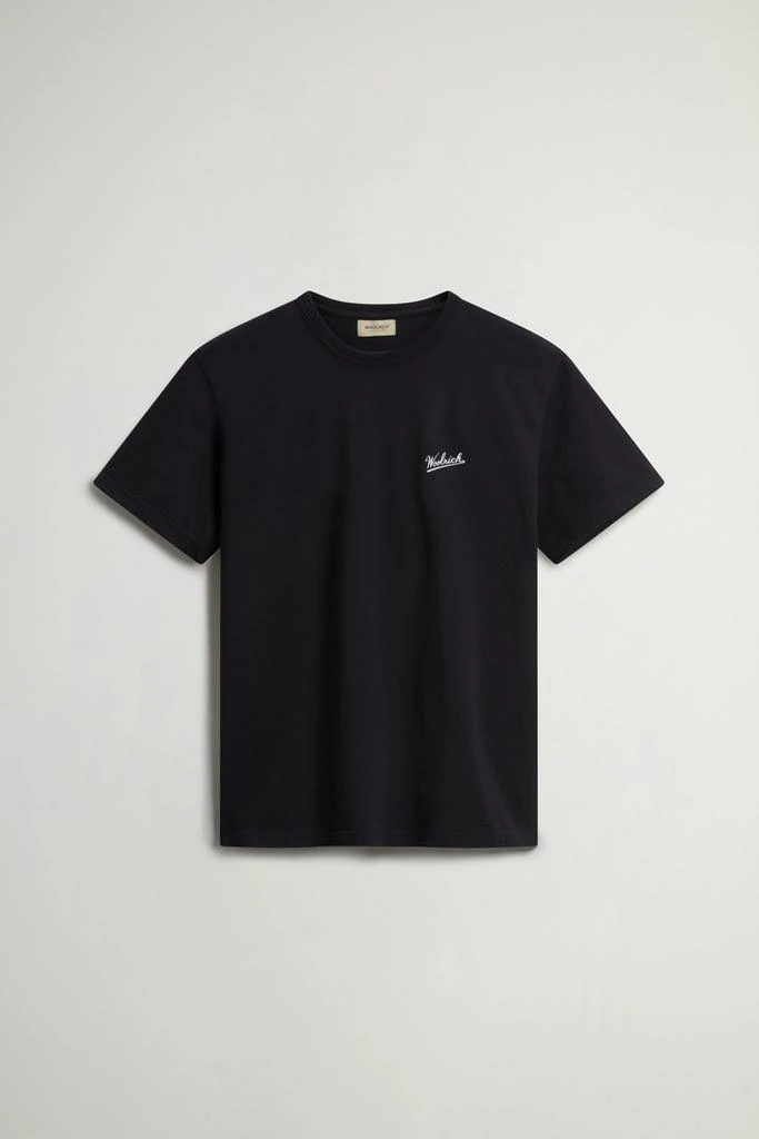 Woolrich Pure Cotton T-Shirt with Logo - Men - Black 5