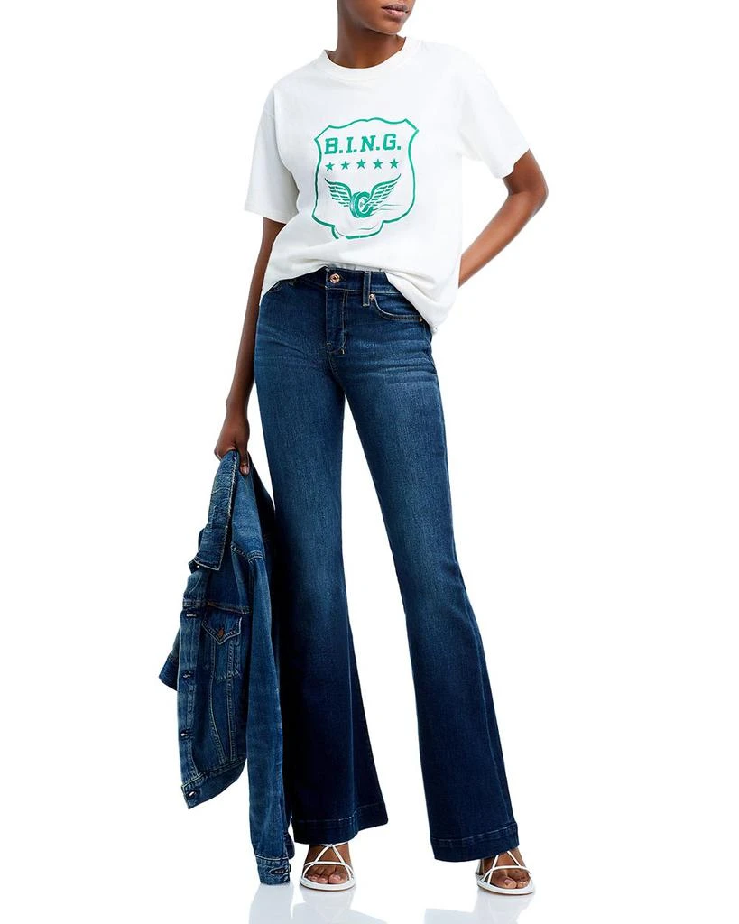 7 For All Mankind B(air) Dojo Mid Rise Flare Jeans in Authentic Fate 2