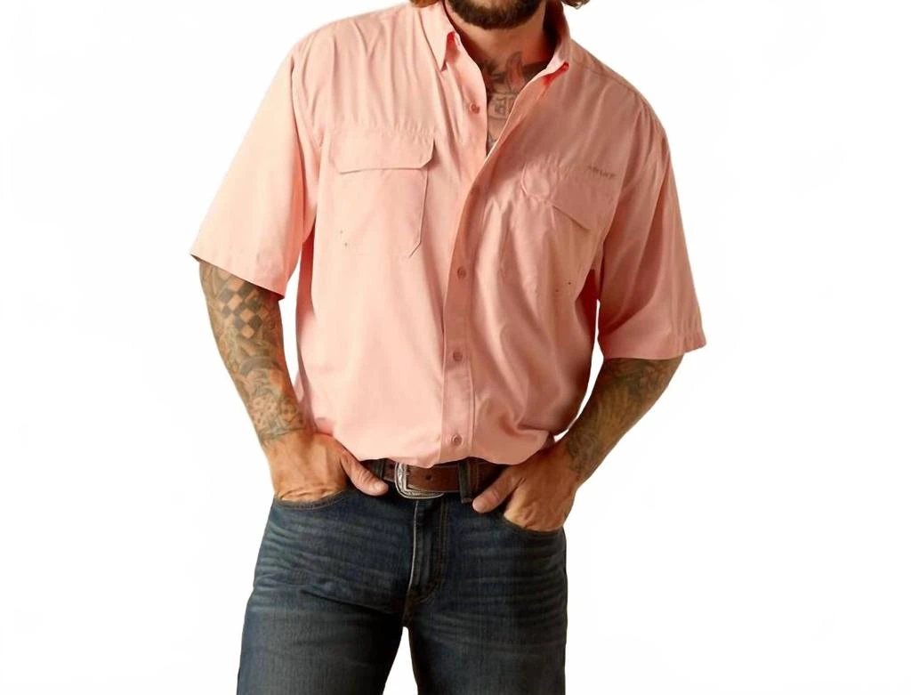 Ariat Venttek Classic Fit Shirt In Apricot Blush