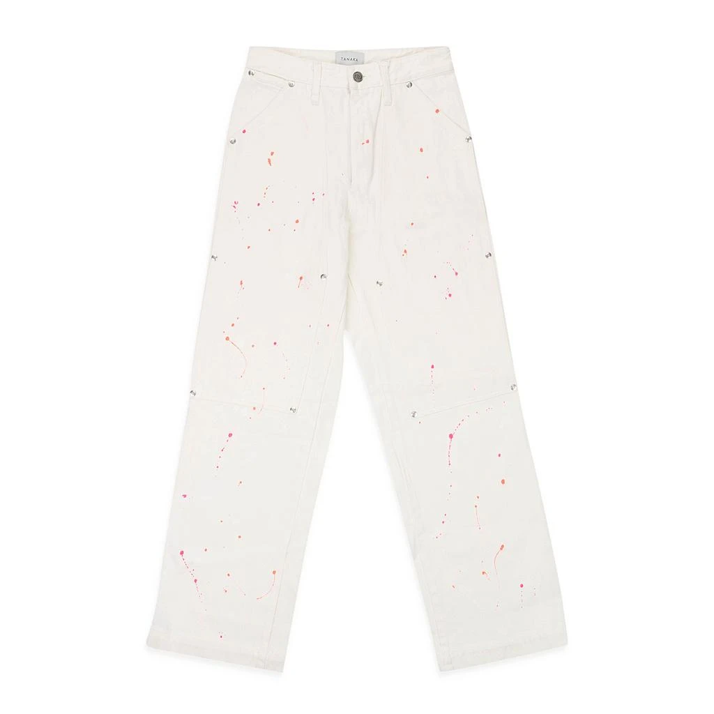 Tanaka TANAKA WORK WHITE STRAIGHT JEANS 1