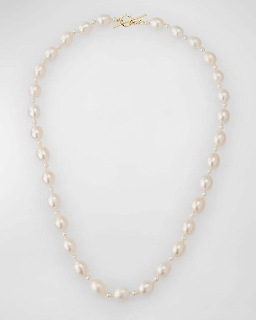 POPPY FINCH Large Oval Pearl Strand Necklace 1