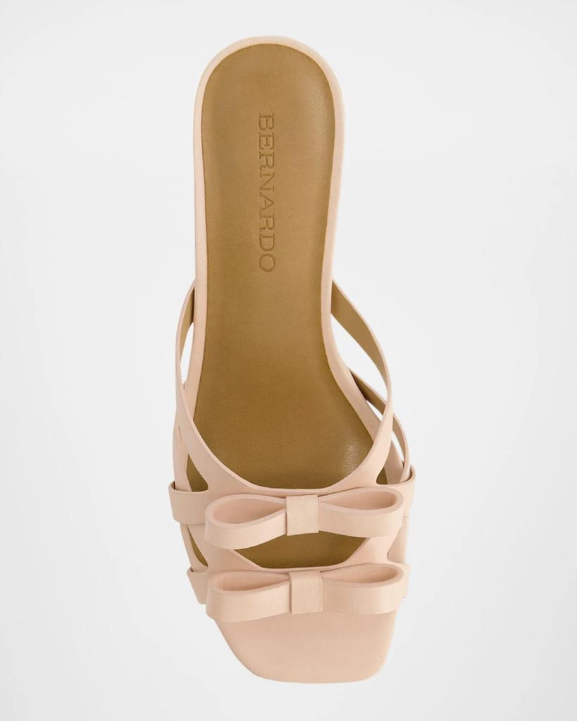 Bernardo Burgo Leather Bows Slide Sandals 4