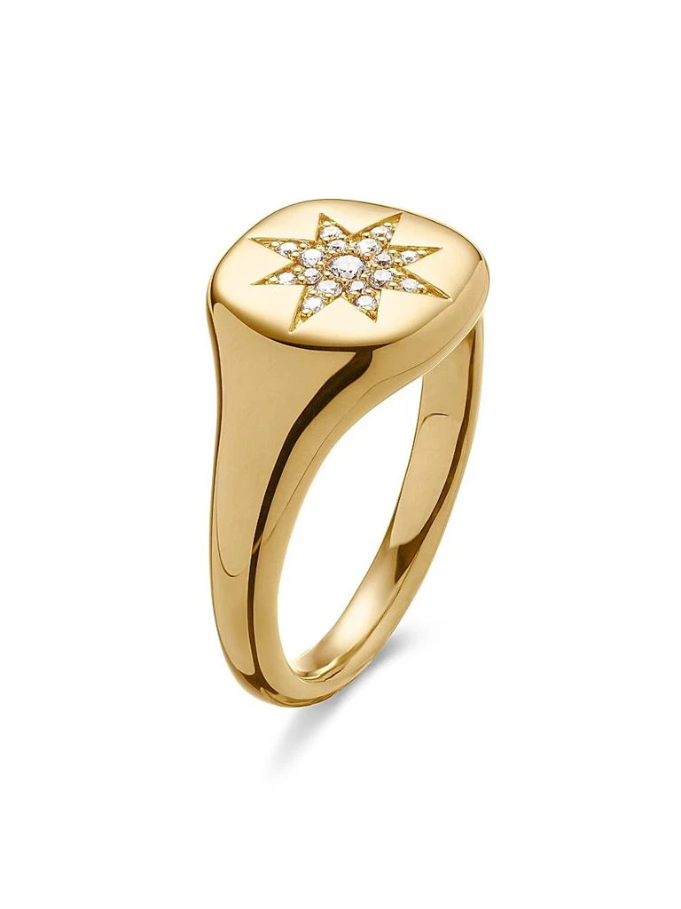 David Yurman Cable Collectibles Compass Pinky Ring in 18K Yellow Gold 3