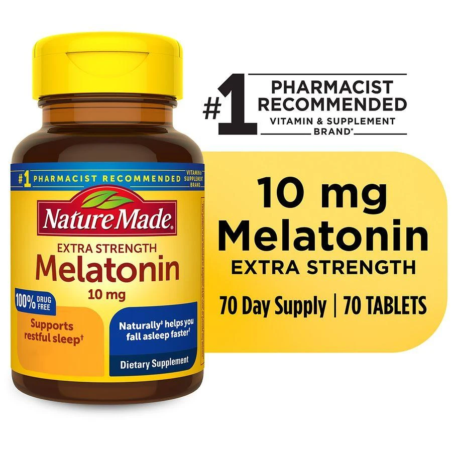 Nature Made Melatonin 10mg Extra Strength Tablets 7