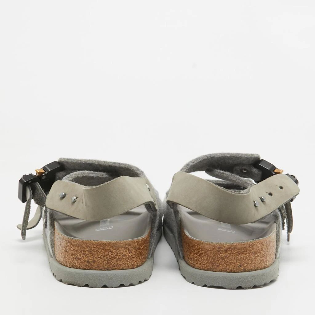 Dior Dior X Birkenstock Grey Wool Slingback Sandals Size 41  5