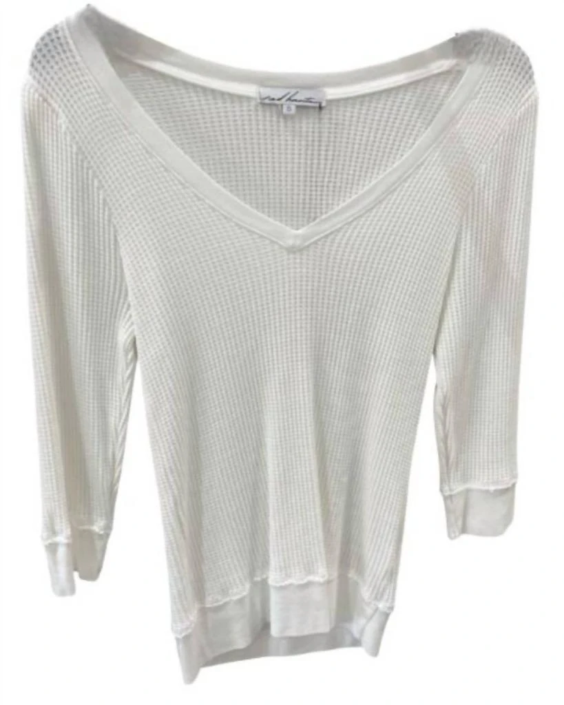 Red Haute Red Haute - Women's V Neck Puff Sleeve Top 1