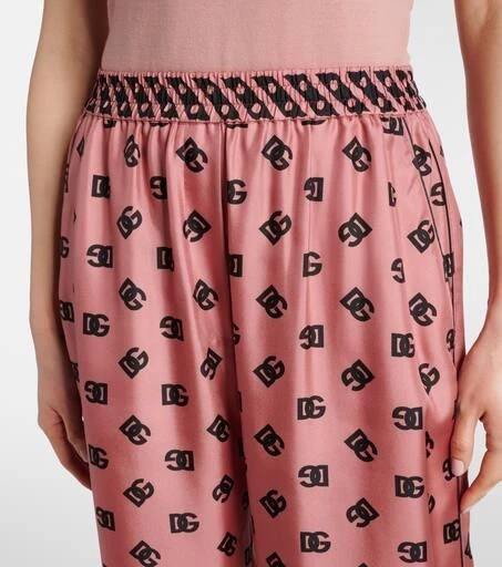 Dolce 
Gabbana DG silk satin palazzo pants 4