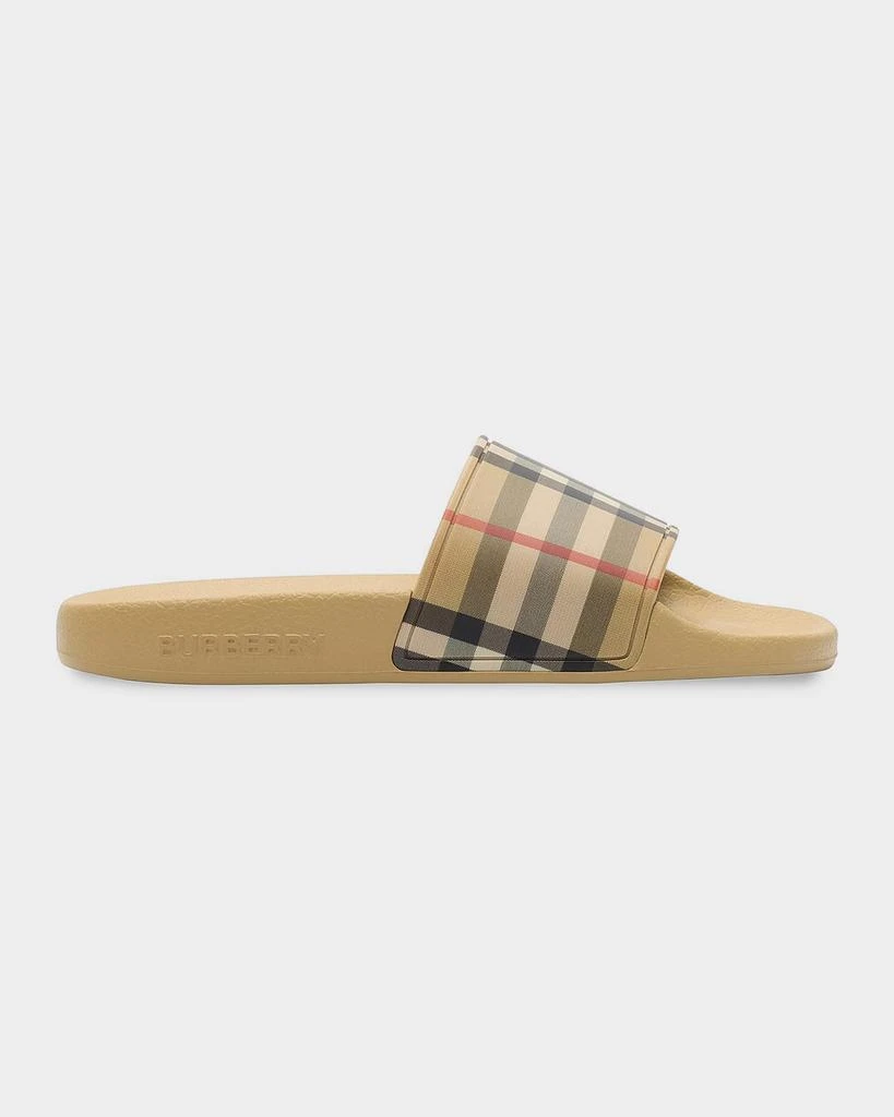 Burberry Kid
s Check Slide Sandals, Toddler/Kids