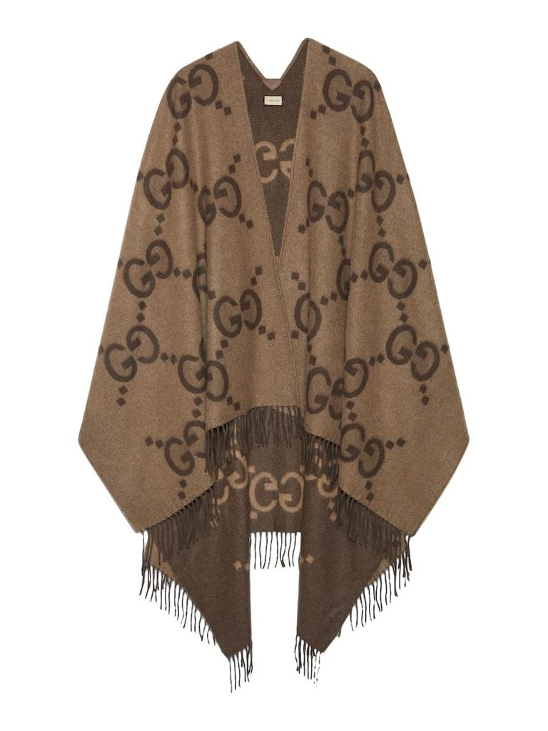 Gucci REVERSIBLE JUMBO GG CASHMERE CAPE 1