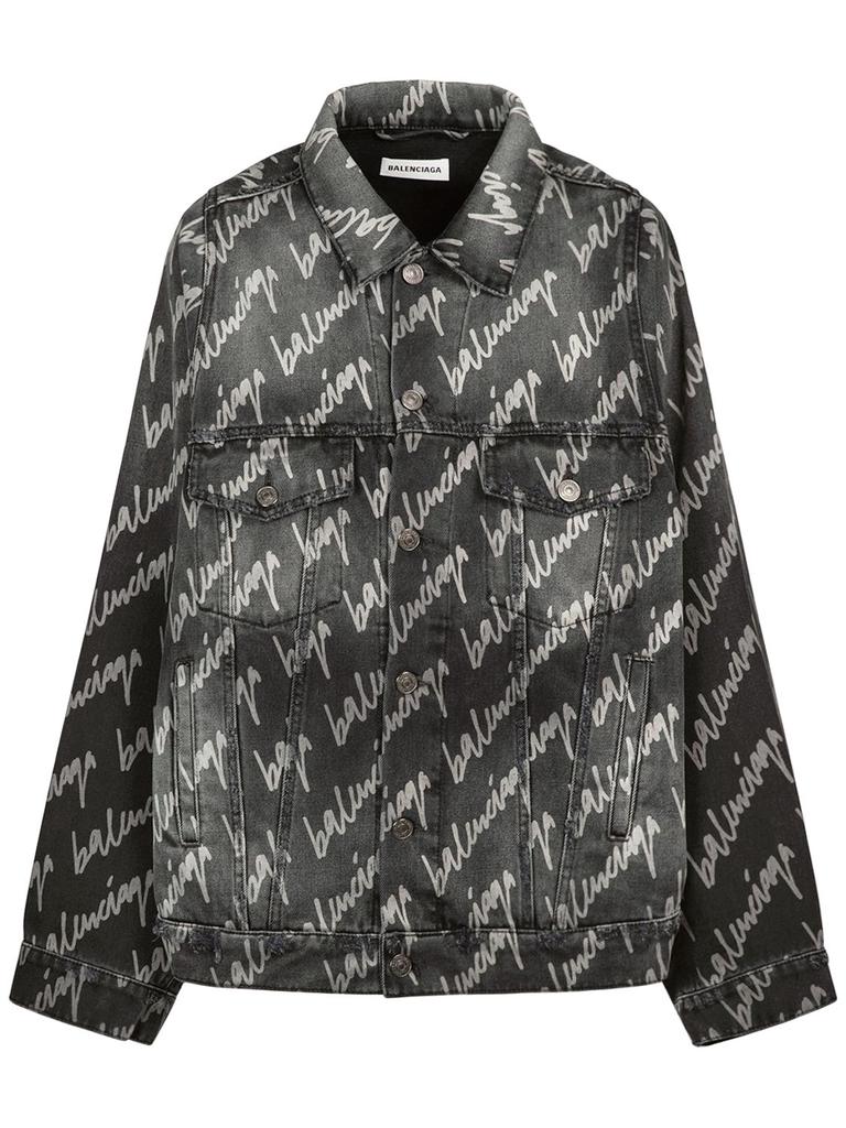 BALENCIAGA Bell Sleeve Denim Jacket