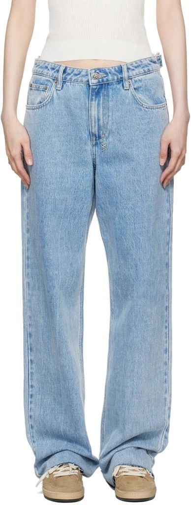 Ksubi Blue Low Rider Torn Up Jeans 1