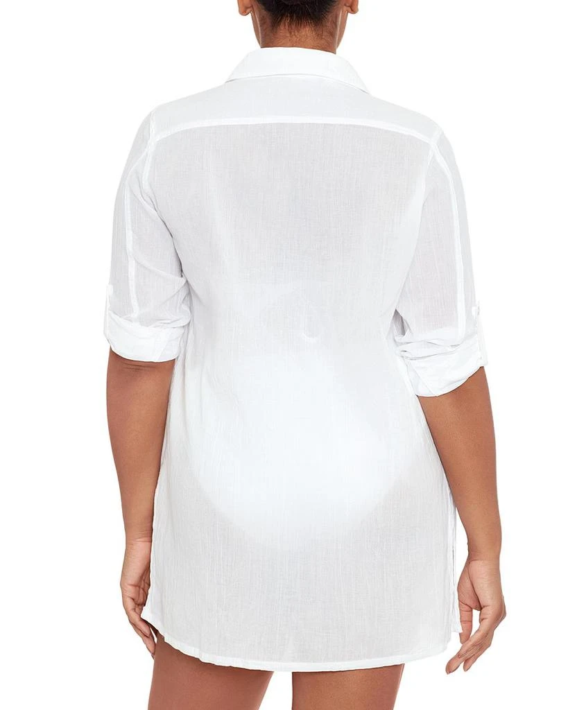 Ralph Lauren Crushed Cotton Camp Shirt Swim Cover-Up 7