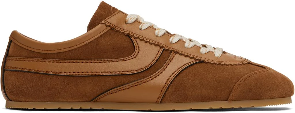 Dries Van Noten Tan Suede Sneakers 1