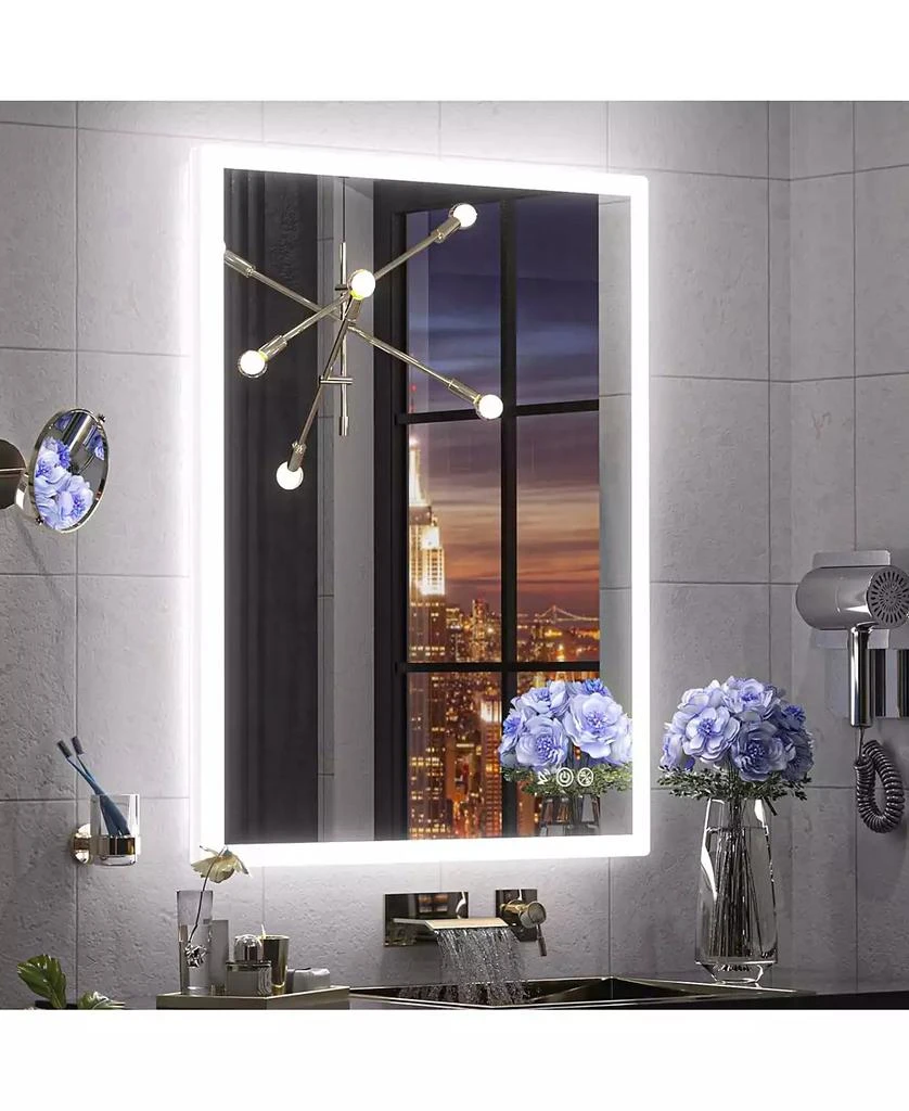 keonjinn Frontlit 
Backlit LED Bathroom Vanity Mirror Wall Mirror with Anti Fog 3 Color Dimmable