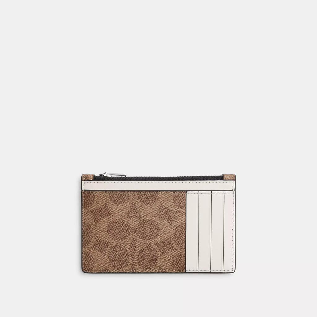 Coach Zip Card Case In Signature