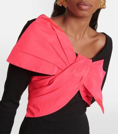 Balmain Bow-detailed jersey top 4