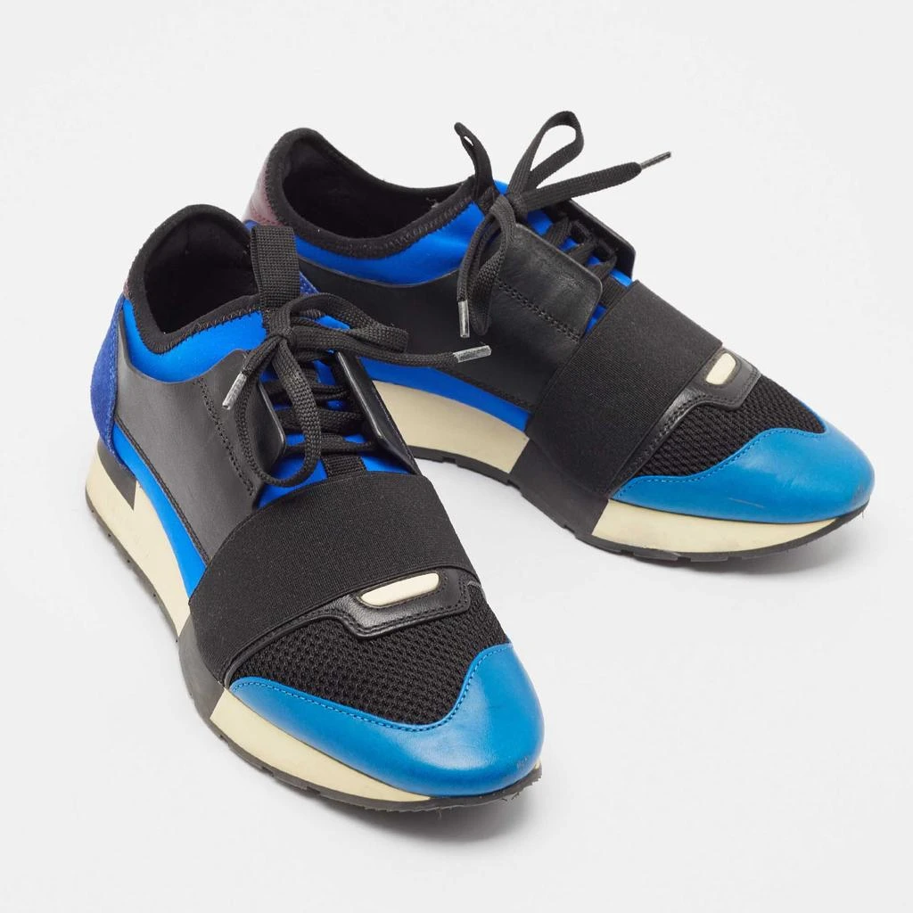 Balenciaga Balenciaga Multicolor Suede and Leather Race Runner Sneakers Size 38 4