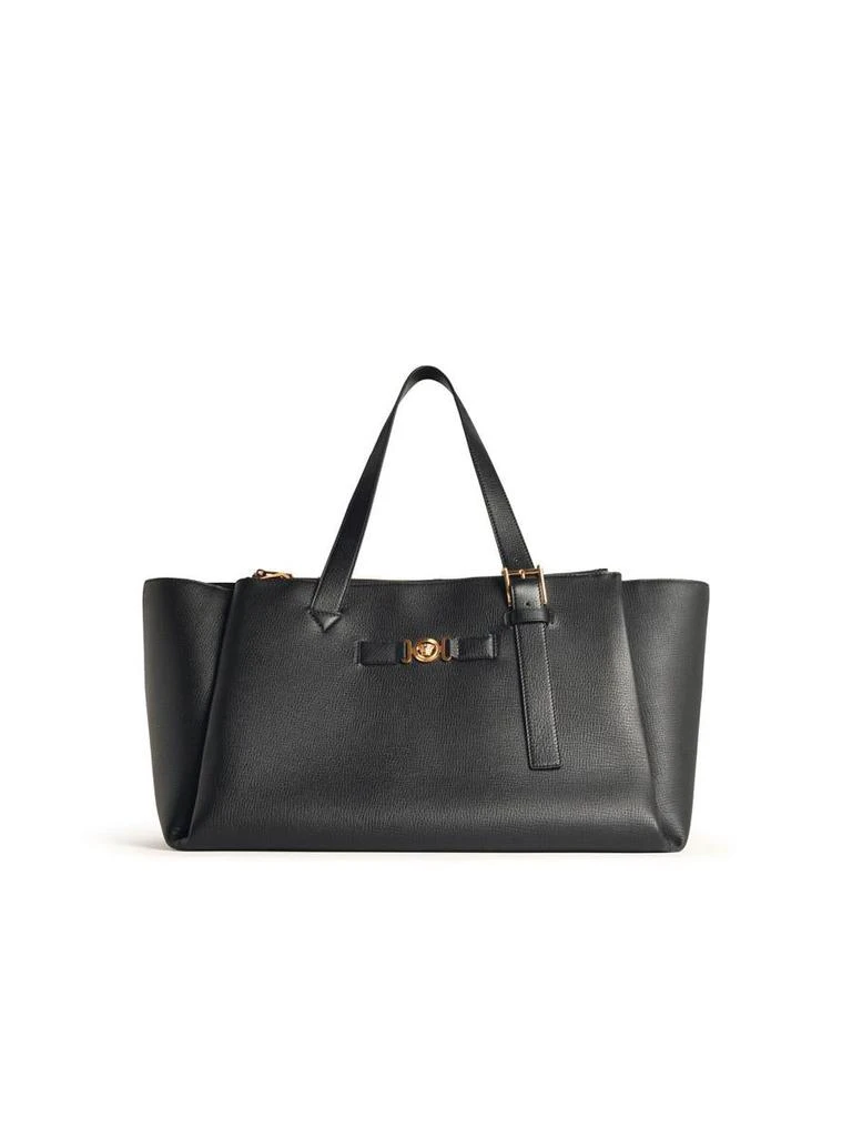 Versace Versace Black Embossed Leather Duffel Bag 1