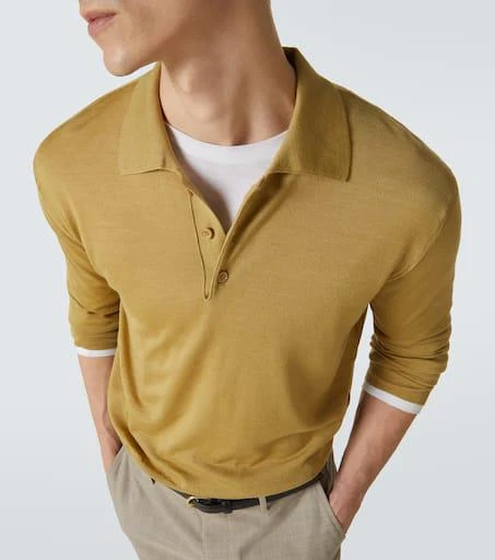 AMI Wool and silk polo sweater 6