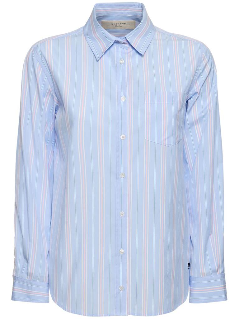 WEEKEND MAX MARA Bahamas Striped Cotton Poplin Shirt
