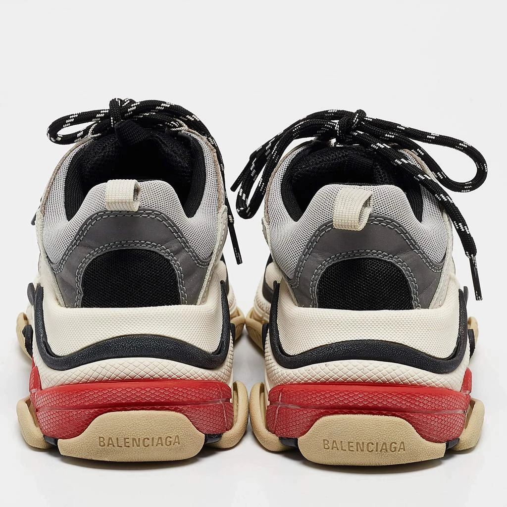 Balenciaga Balenciaga Silver Faux Leather and Mesh Triple S Sneakers Size 38 5