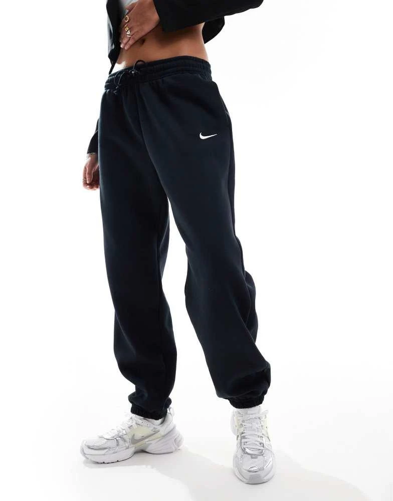 NIKE Nike Phoenix Fleece high waisted oversized joggers in black 2