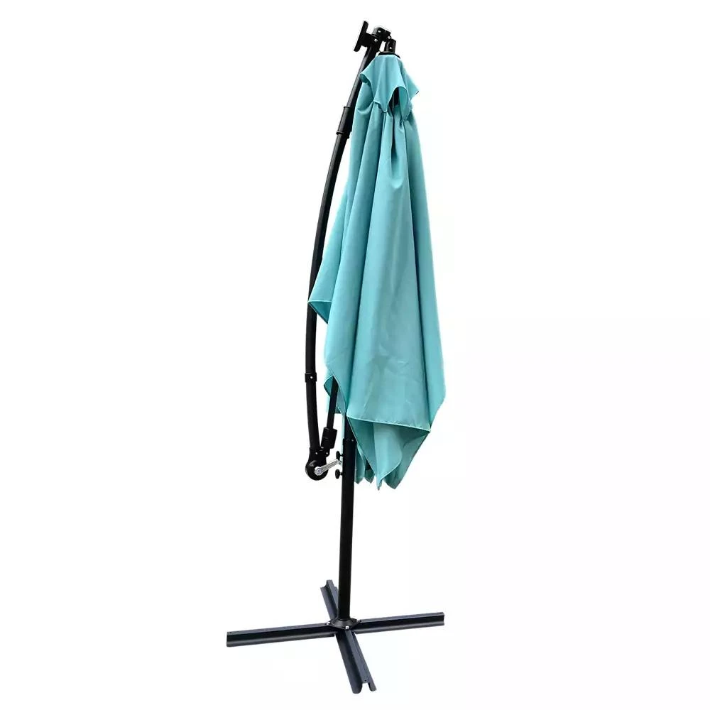 Streamdale Furniture Solar Powered LED Patio Umbrella, 8 Ribs, Crank and Cross Base 6