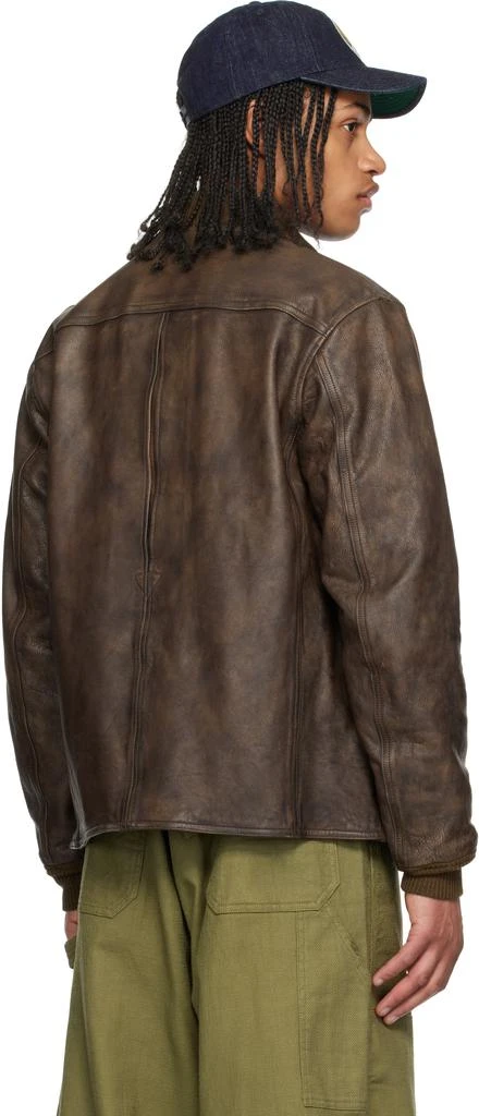 RRL Brown Parkhurst Leather Jacket 3