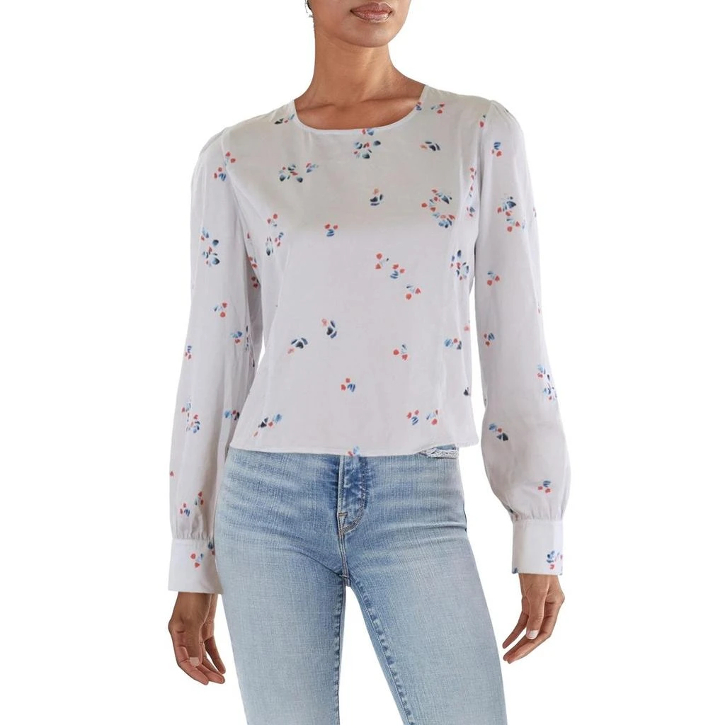 Avec Les Filles Womens Floral Print Wear to Work Blouse 1