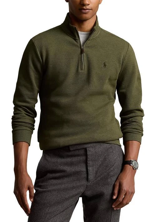 Ralph Lauren Ralph Lauren Double Knit Mesh Quarter Zip Pullover Sweatshirt 1