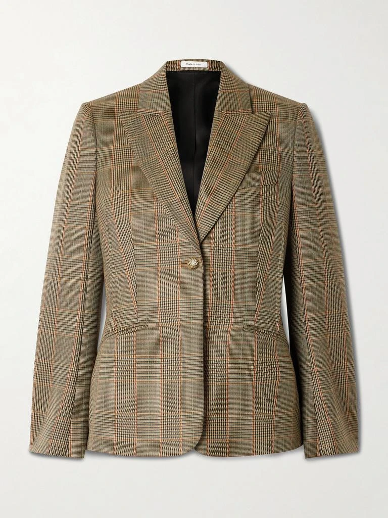 McQueen Prince Of Wales Checked Wool Blazer - IT36