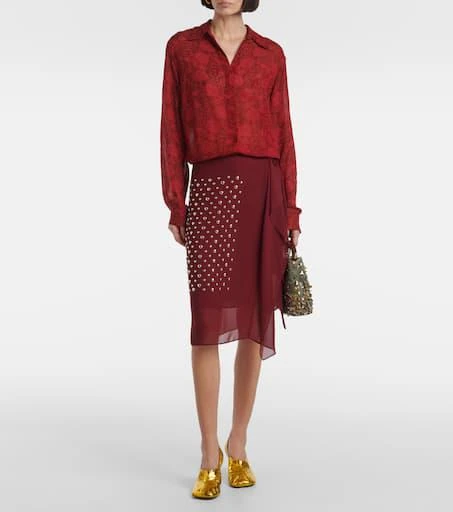 Dries Van Noten 75 metallic leather pumps 3