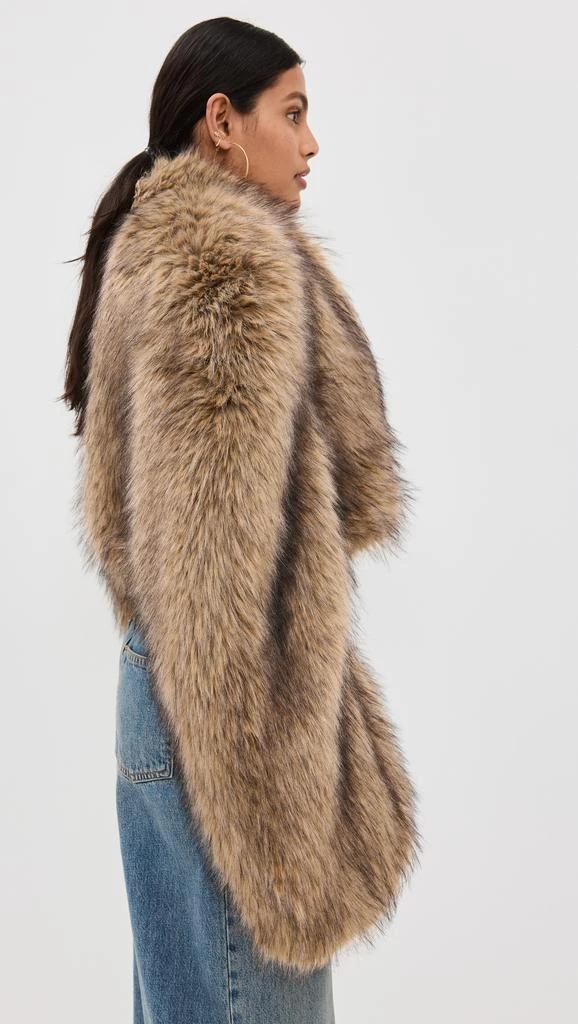 AWAKE MODE Rounded Sleeve Cropped Faux Fur Jacket 3
