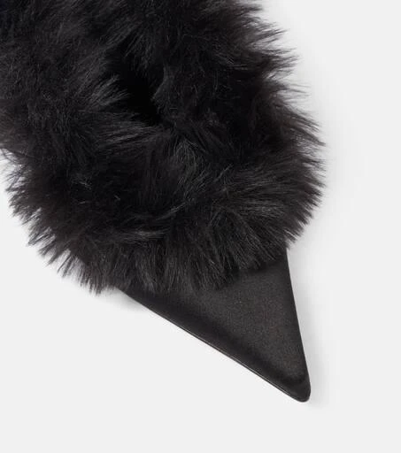 Magda Butrym Faux shearling leather mules 5