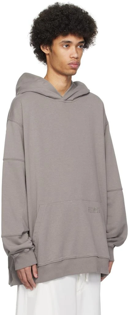 MM6 Maison Margiela Taupe Oversized Hoodie 2