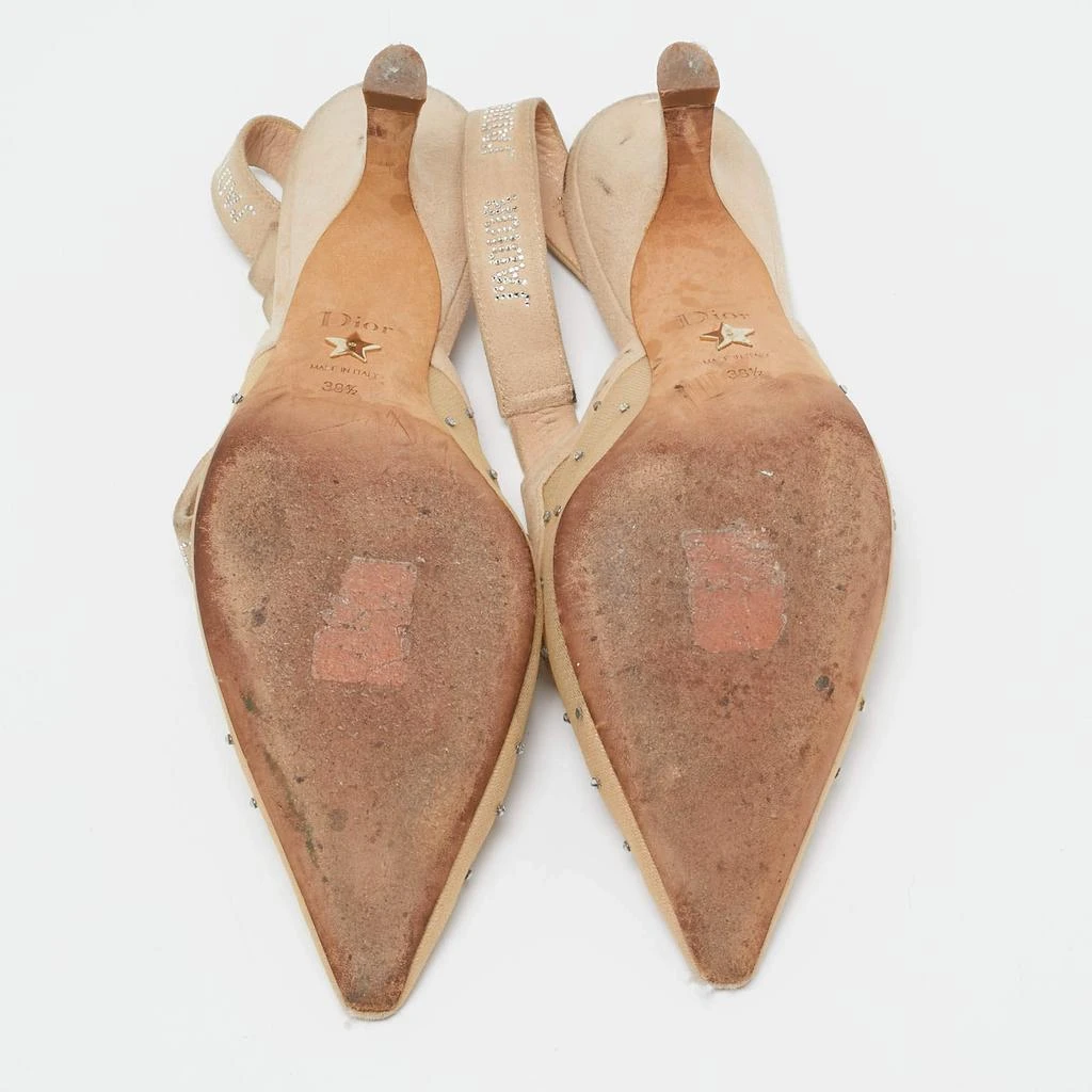Dior Dior Beige Mesh and Suede J'Adior Slingback Pumps Size 38.5 6