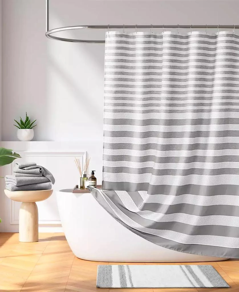 Madison Park Ariana Ombre Waffle Shower Curtain 3