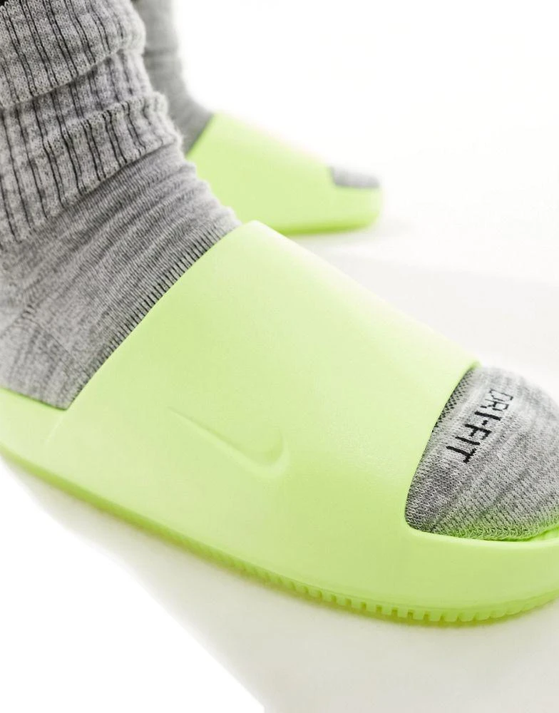 NIKE Nike Calm Sliders in bright green 4