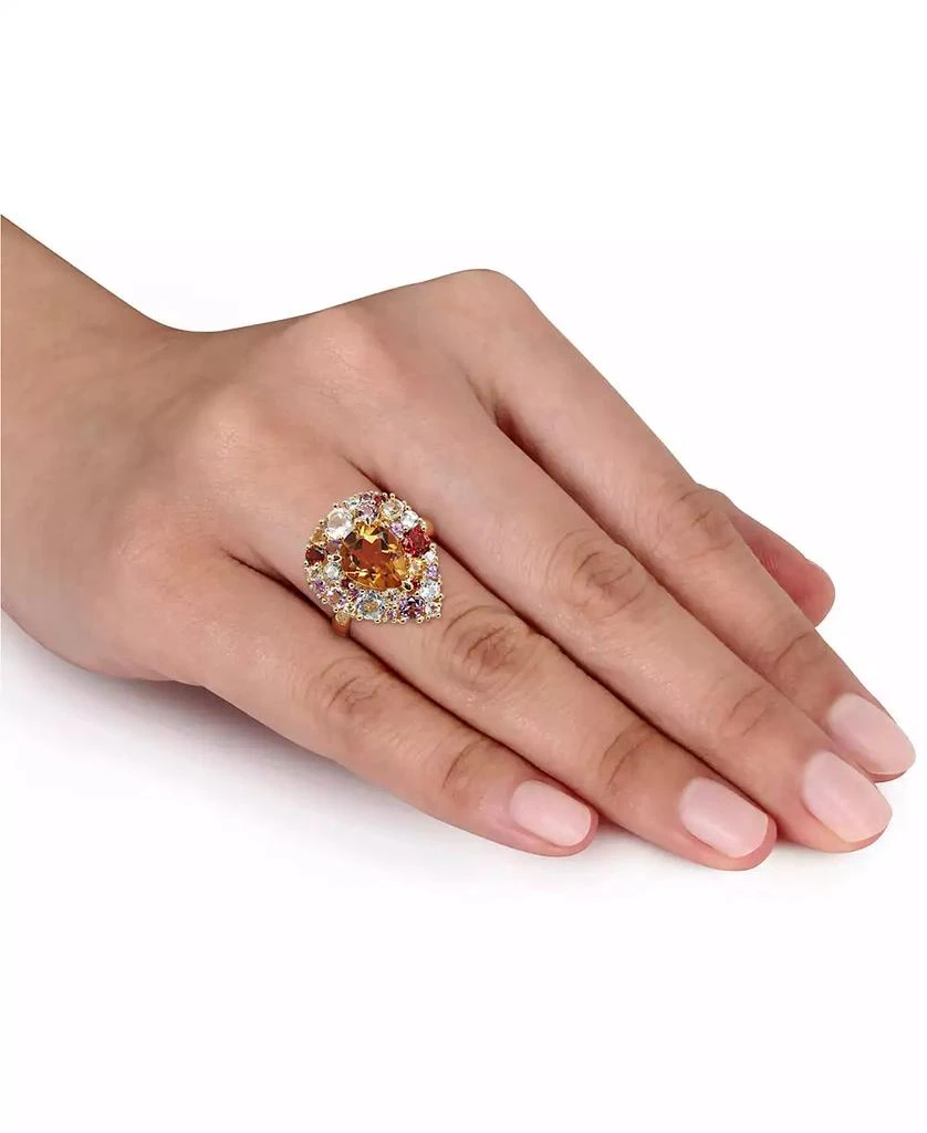 Macy's Multi-Gemstone(4-3/4 ct. t.w.) & Diamond Accent Teardrop Cluster Ring in 18k Gold-Plated Sterling Silver 2