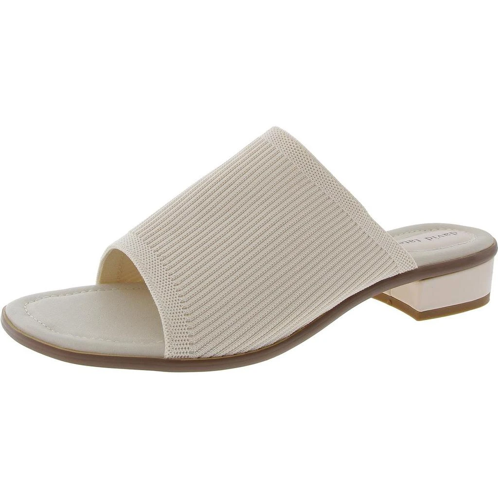 David Tate Minty Womens Leather Open Toe Slide Sandals 1
