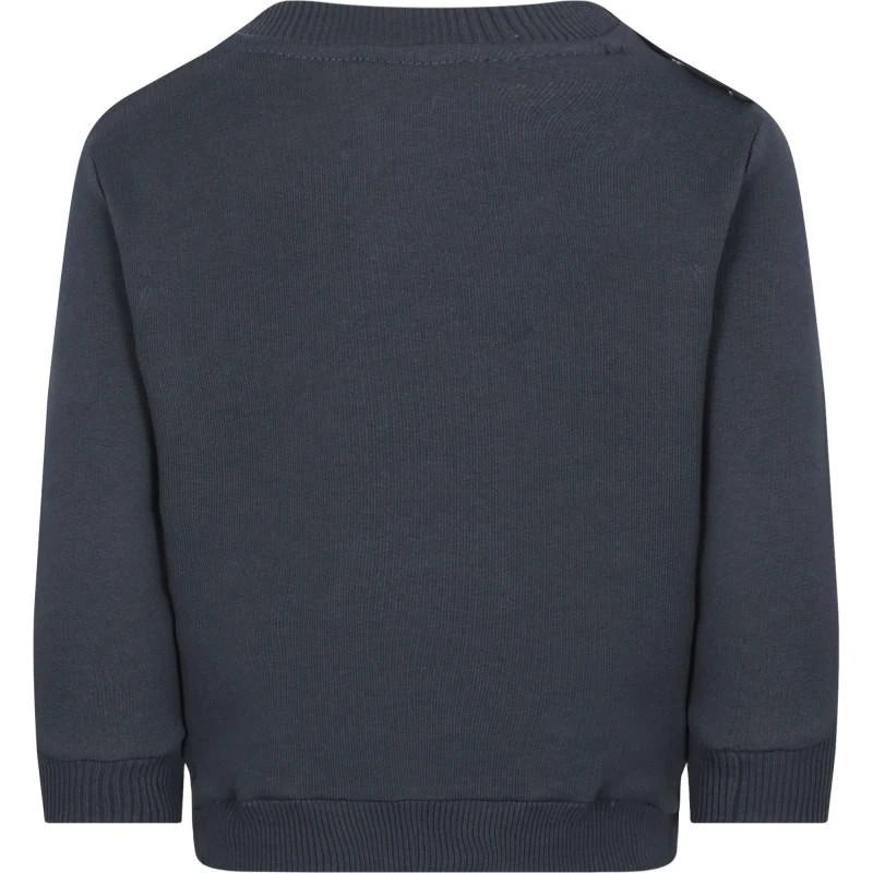 Loud Apparel Logo eyes print sweatshirt in grey blue 2